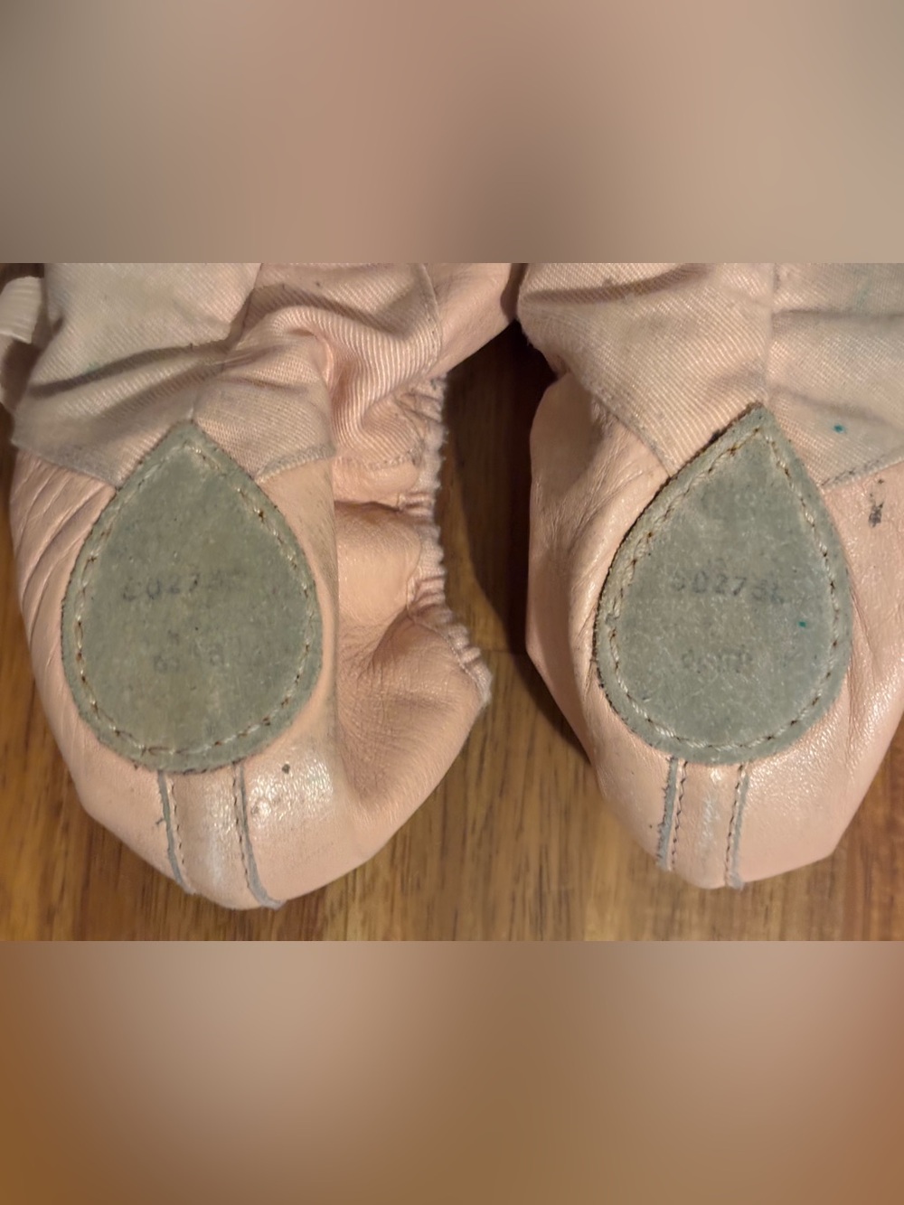Bloch Leather Ballet Flats in Nude Blush with Cross Straps - Picture 9 of 9